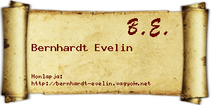 Bernhardt Evelin névjegykártya